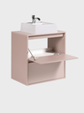 Ver mais imagens de Gabinete para Banheiro com Cuba e Espelho com LED 60cm MDF Rosa Dubai - On Móveis