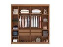 Ver imagem 3 de Guarda Roupa Versatto 2 Portas 4 Gavetas com Espelho Novo Horizonte Cumaru
