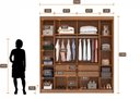 Ver imagem 4 de Guarda Roupa Versatto 2 Portas 4 Gavetas com Espelho Novo Horizonte Cumaru