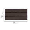 Ver imagem 2 de Painel Cabeceira Estofada Argentina 90cm Cama Box Solteiro Suede Marrom- Mabe Magazine