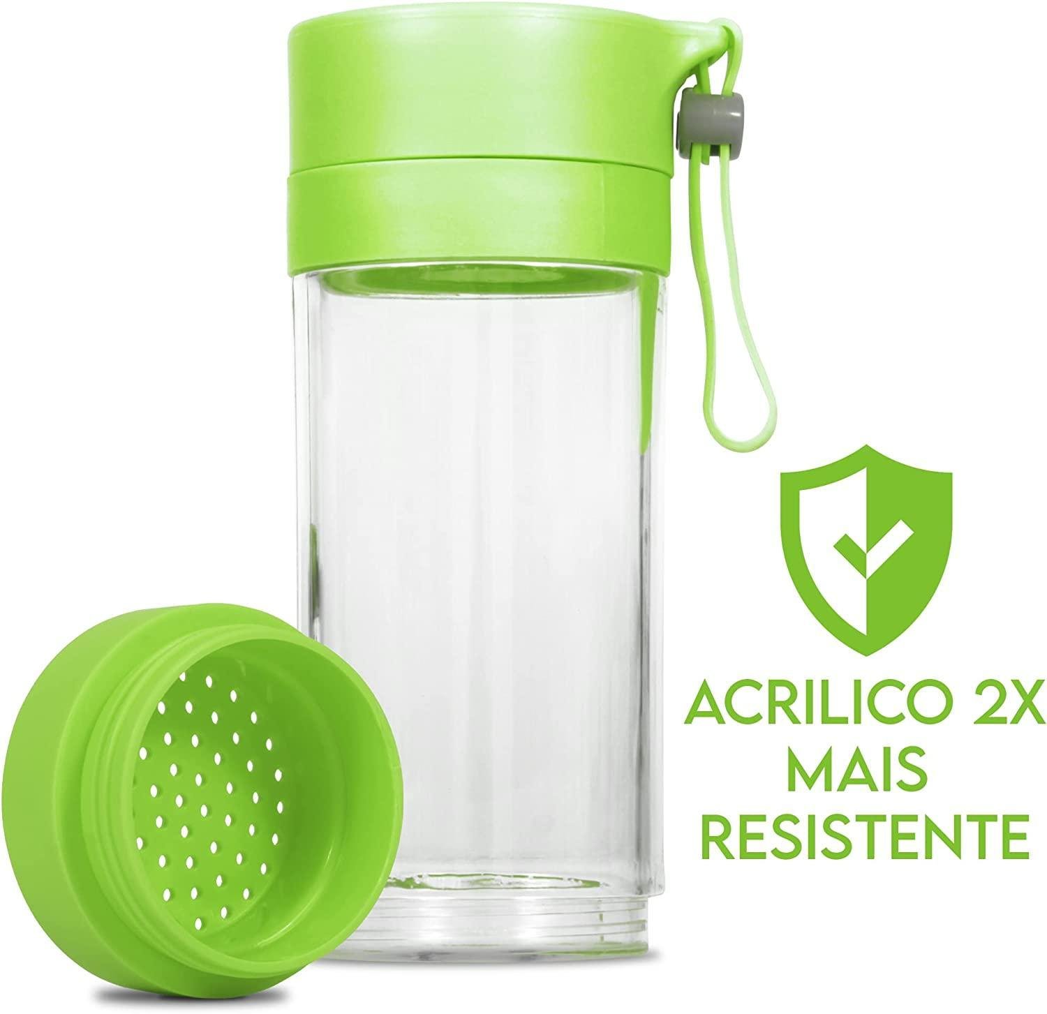 Mini Liquidificador Portátil Recarregável 6 Lâminas Verde - 4