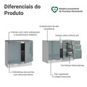 Ver imagem 6 de Armário de Cozinha Compacta 200 Cm Branco/cinza Lux Madesa 05 Branco/cinza