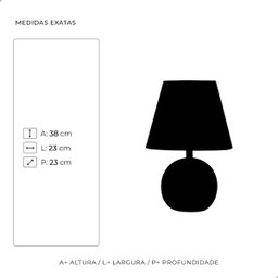 Abajur para Quarto de Casal Marrom com Cúpula de Tecido - 3