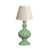 Abajur Imperial Pequeno Verde Brilhante em Cerâmica com Cúpula de Tecido - 1
