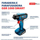 Ver imagem 5 de Parafusadeira e Furadeira Bosch Gsr 1000 Smart 12V com 32 Bits e Maleta