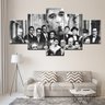 Quadro Decorativo Scarface 5 peças 130x65 cm em tecido - 1