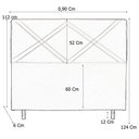 Ver imagem 2 de Cabeceira Cama Box Solteiro Caribe 90 Cm Suede Marrom
