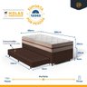 Cama Box com Colchão de Molas Ensacadas Classic Pocket + Auxiliar de Espuma Unique Solteiro 88cm - 6