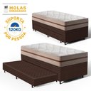 Ver imagem 4 de Cama Box com Colchão de Molas Ensacadas Classic Pocket + Auxiliar de Espuma Unique Solteiro 88cm