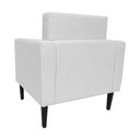Ver imagem 4 de Poltrona Estofada Para Sala de Espera Leticia Slim Suede Branco - LM DECOR