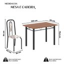 Ver imagem 3 de Conjunto Sala de Jantar com 4 Cadeiras Lívia Preto/Arabesco/Marrom