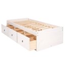 Ver imagem 6 de Cama de Solteiro com Gaveteiro de Madeira Branco Lavado