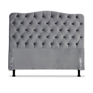 Cabeceira de Cama Box Casal 138cm Dunas Suede Cinza