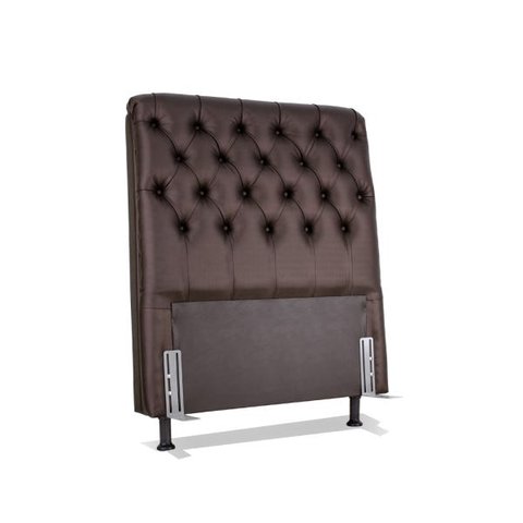 Cabeceira de Cama Box Solteiro 88cm Padua Courino Café.