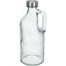 Garrafa Água Suco Leite com Alça Home&co Tampa Inox Vidro 1l 24x10x10cm Transparente - 1