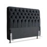 Cabeceira de Cama Box Casal 138cm Larhome Padua Tecido Suede Veludo Preto - 1
