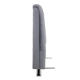 Cabeceira de Cama Box Casal 138cm Larhome Padua Tecido Suede Veludo Cinza Claro - 2