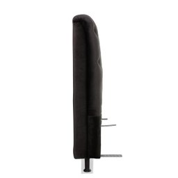 Cabeceira de Cama Box Casal 138cm Larhome Padua Tecido Suede Veludo Marrom Escuro - 2