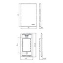 Ver imagem 2 de Placa Cega com Suporte Margirius Sleek Colors 4x2 Grafite