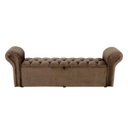 Ver imagem 2 de Recamier Calçadeira Baú Versalite 193cm Tecido Suede Veludo Marrom