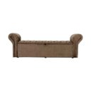 Ver imagem 3 de Recamier Calçadeira Baú Versalite 193cm Tecido Suede Veludo Marrom