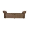 Recamier Calçadeira Baú Versalite 193cm Tecido Suede Veludo Marrom - 3