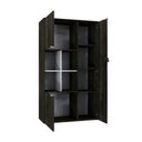 Ver imagem 5 de Armário Alto com Nicho e 03 Portas 161,5x90x42cm Wlan90 Carvalho Dark - Branco
