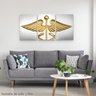 Quadro Medicina Contabilidade Caduceu Dourado - 2