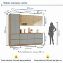Ver imagem 3 de Cozinha Rainha 5 Peças 8 Portas Reflecta com Rodapé 100% MDF