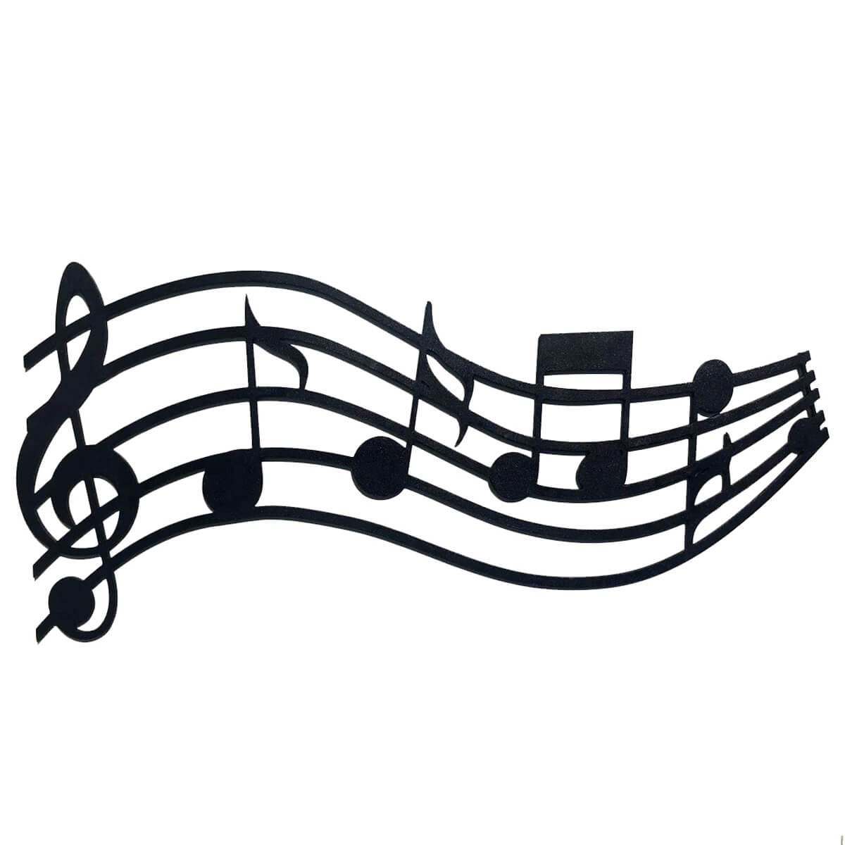 Escultura notas musicais Woodhead 75x35 cm Branco