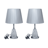 2 X Abajur Luminária Quarto Sala Mesa de Cabeceira Cristal Led - 1