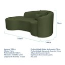 Ver imagem 3 de Recamier Curvo Orgânico 180cm 3 Lugares Lado Esquerdo para Sala de Estar em Linho Londres