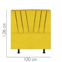 Ver imagem 2 de Cabeceira Estofada Bélgica 100cm Solteiro Para Cama Box Quarto Corino Amarelo - Gat Magazine