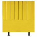 Ver imagem 2 de Cabeceira Estofada Cama Box Casal 140 Cm Taís Suede Amarelo