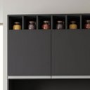 Ver imagem 6 de Kit Cozinha Compacta 130cm com 6 Portas 1 Gaveta Alice AJL Móveis - Preto Fosco