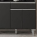 Ver imagem 7 de Kit Cozinha Compacta 130cm com 6 Portas 1 Gaveta Alice AJL Móveis - Preto Fosco