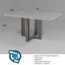 Ver imagem 2 de Mesa MDF/Vidro 120x80 Paola Bom Pastor
