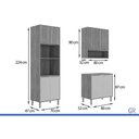 Ver imagem 3 de Kit Modulado 3 Peças Divina C3P67 Cinamomo/Off White MGM