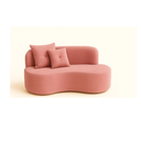 Ver imagem 3 de Conjunto Decorativo 02 Poltronas + Sofá Curvo Orgânico Nature Gaia Veludo Rosa - Montanaris Decor