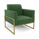 Ver imagem 4 de Sofá Namoradeira com Poltrona Base Industrial Alta Dourado Marisa Suede D03 - D’Rossi Verde