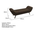 Ver imagem 3 de Recamier Divã Odessa P04 195 cm Suede - ADJ Decor - Marrom TCA 942