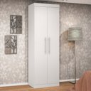 Ver imagem 1 de Guarda-Roupa Solteiro 2 Portas 2 Gavetas Star Poliman