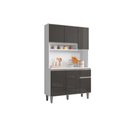 Ver imagem 1 de Kit Cozinha Compacta Márcia 105 Cm com 6 Portas e 1 Gaveta Branco-cinza