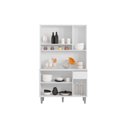 Ver imagem 3 de Kit Cozinha Compacta Márcia 105 Cm com 6 Portas e 1 Gaveta Branco-cinza
