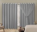 Ver imagem 3 de Cortina Blackout PVC 3,00m X 2,40m Com Voil Cinza