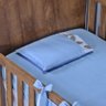 Kit de Berço Lençol + Fronha Percal de Algodão Menino Menina 2 Peças:nuvem Azul Claro - 2