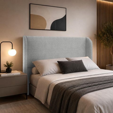 Cabeceira Estofada Ideal para Cama de King 190cm - Cinza
