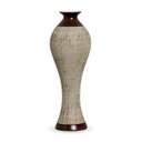 Ver imagem 1 de Vaso Califórnia G Decoração Em Cerâmica Marrom E Palha Ganash