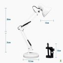 Ver imagem 2 de Luminária de Mesa Articulável Quarto Trabalho C Garra + Base Branco