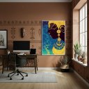 Ver imagem 1 de Quadro Decorativo Oxum - Orixá Das Riquezas - 70x50cm:moldura Branca